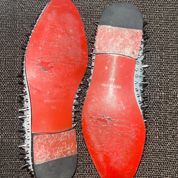 Silver spiked dress shoes - Prom, homecoming, weddings ect. Size 46 or 13 - Picture 6 of 8